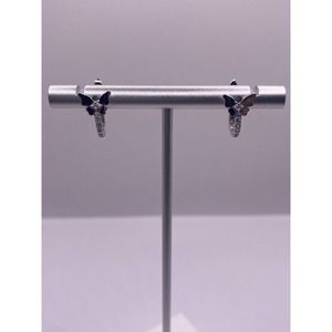 Gorgeous ￼Butterfly CZ Sterling Silver Earrings S925